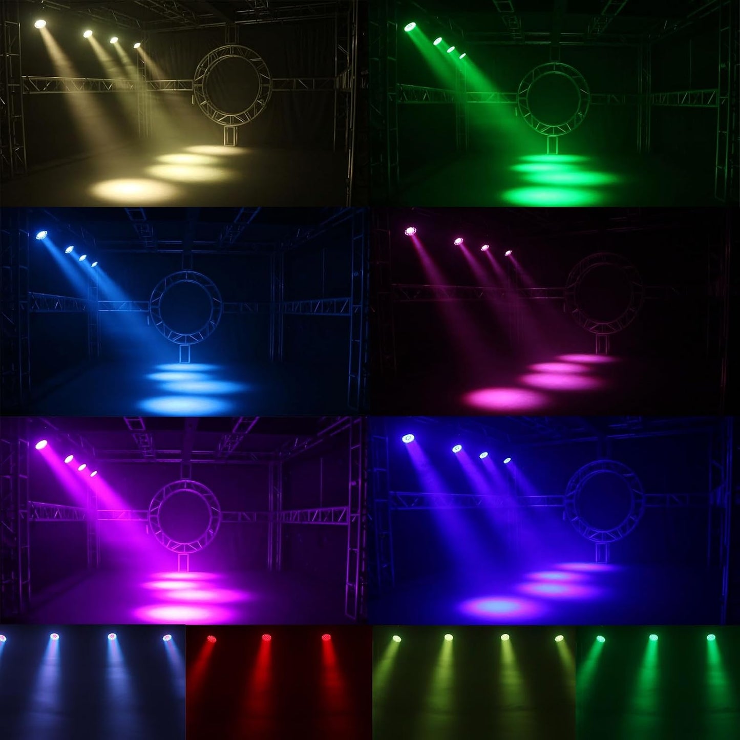 SHEHDS Moving Head Light LED 19x15W RGBW 4in1 Beam/Wash/Zoom Effect Stage Lights Professional DMX512 & Sound Activated Control DJ Lights for Party Wedding Disco and Nightclub - 1 Pack