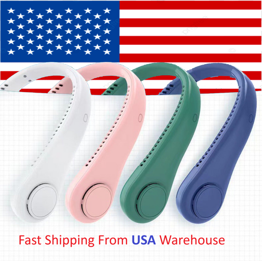 Mini Hanging Handheld Leafless Hanging Neck Fan Portable Silent Outdoor Usb Charging Super Long Life Portable Cooling Lazy Small Fan