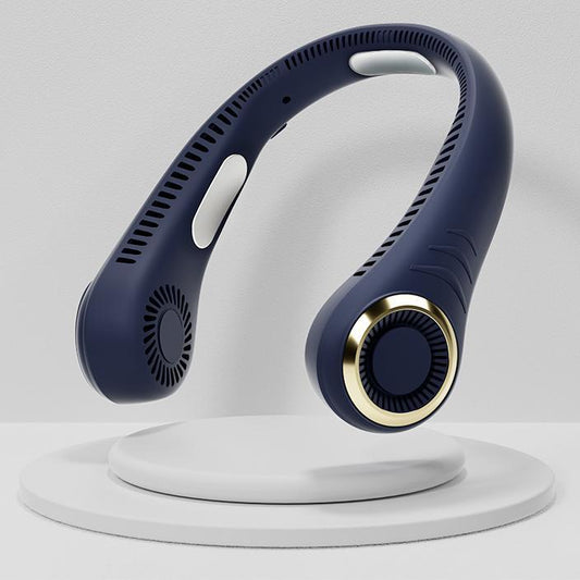 Bladeless Neck Fan – Hands-Free, 3-Speed, USB Rechargeable, 360° Cooling Airflow (Quiet Portable Fan)